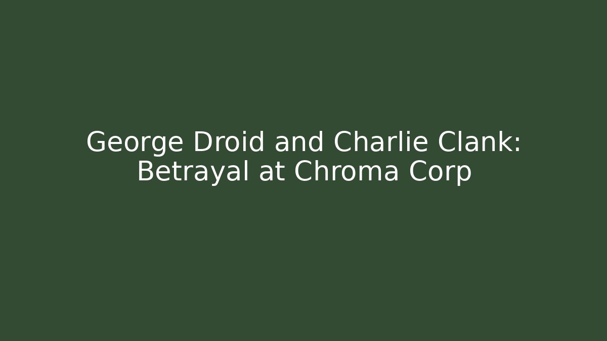 George Droid and Charlie Clank: Betrayal at Chroma Corp