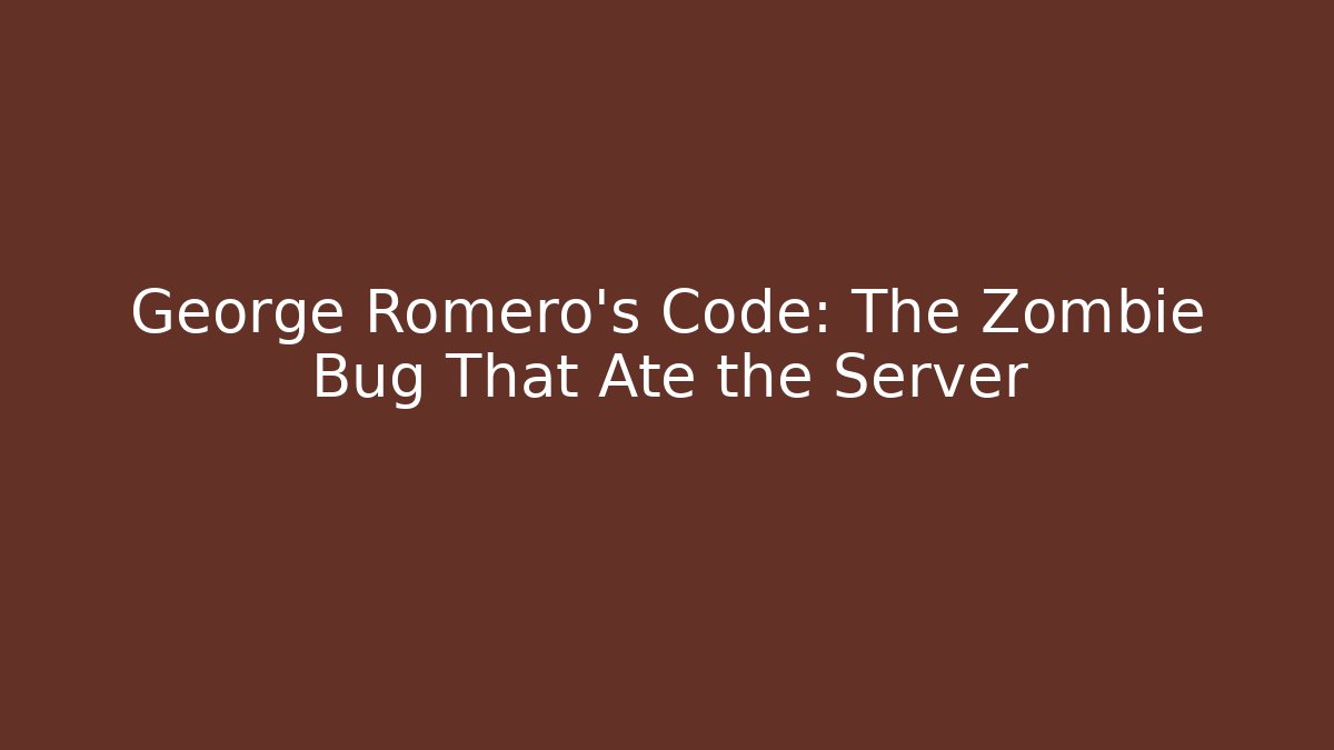 George Romero's Code: The Zombie Bug That Ate the Server