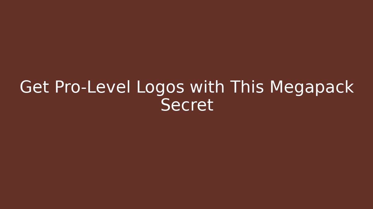 Get Pro-Level Logos with This Megapack Secret