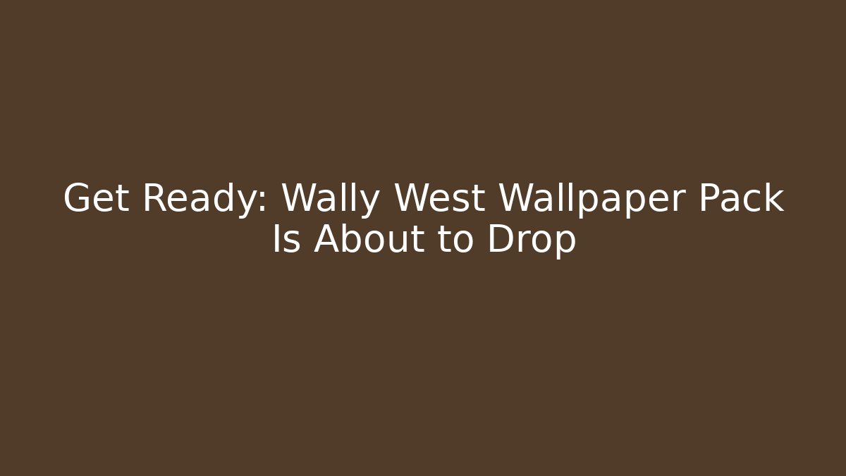 Get Ready: Wally West Wallpaper Pack Is About to Drop