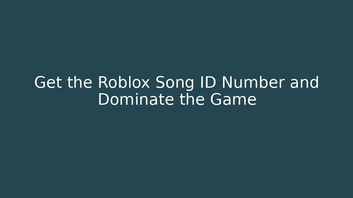 Get the Roblox Song ID Number and Dominate the Game - Critter Realm