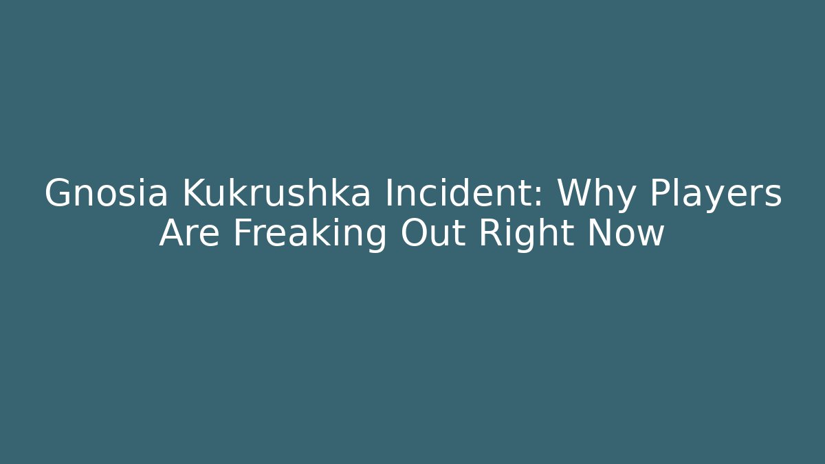 Gnosia Kukrushka Incident: Why Players Are Freaking Out Right Now