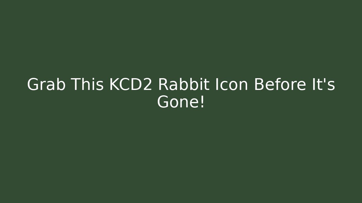 Grab This KCD2 Rabbit Icon Before It's Gone!