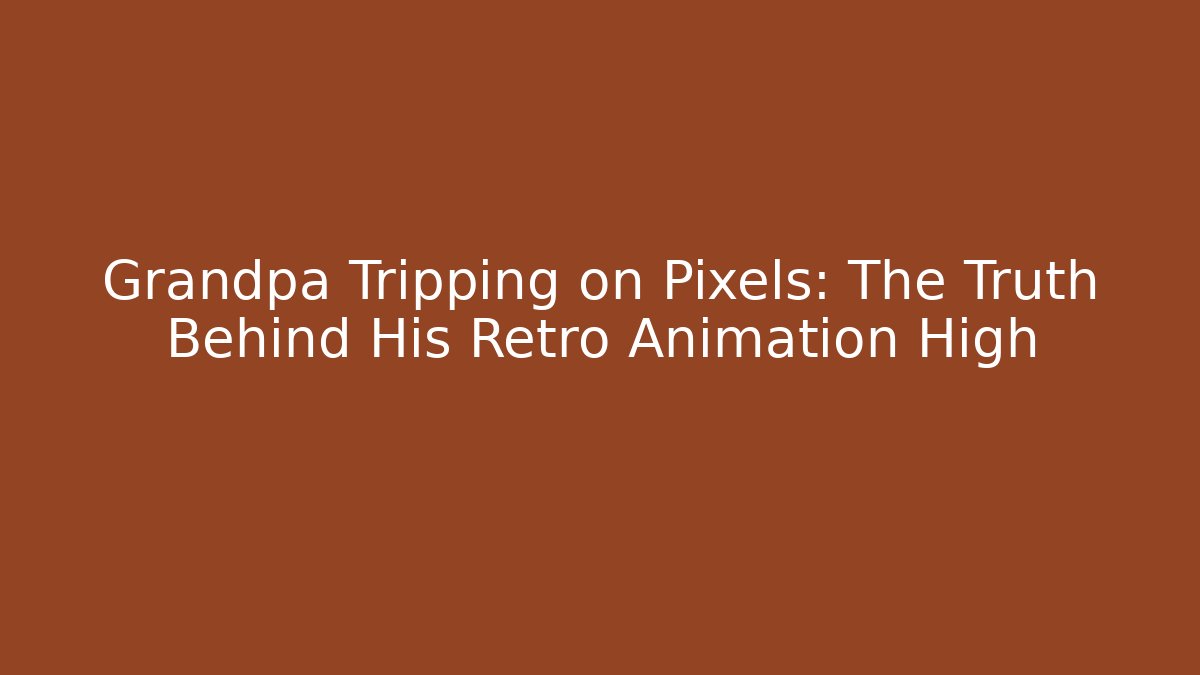 Grandpa Tripping on Pixels: The Truth Behind His Retro Animation High