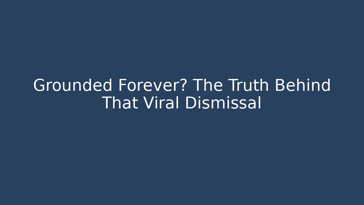Grounded Forever? The Truth Behind That Viral Dismissal