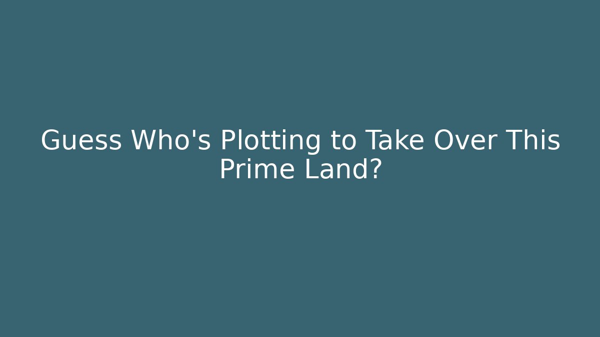 Guess Who's Plotting to Take Over This Prime Land?