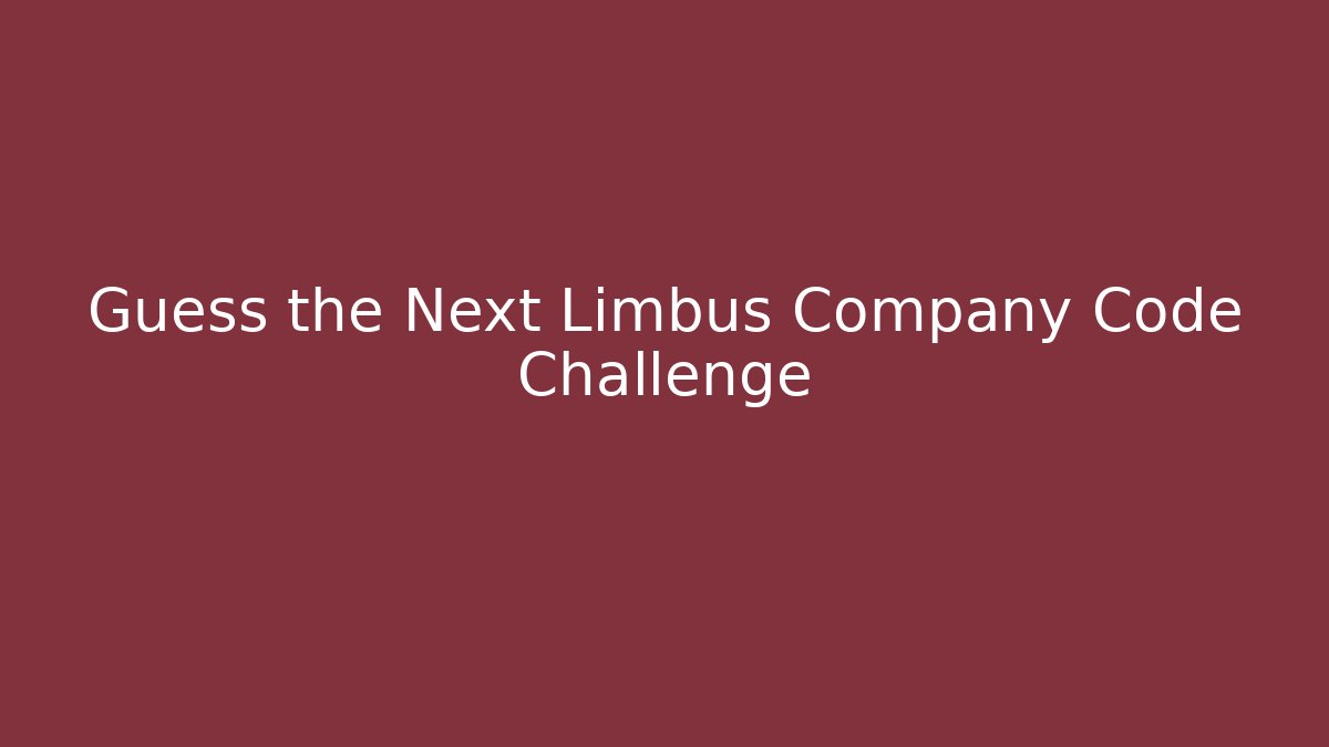 Guess the Next Limbus Company Code Challenge