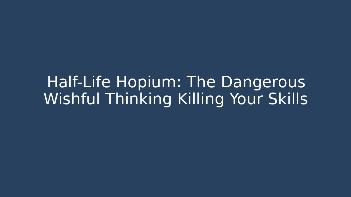 Half-Life Hopium: The Dangerous Wishful Thinking Killing Your Skills