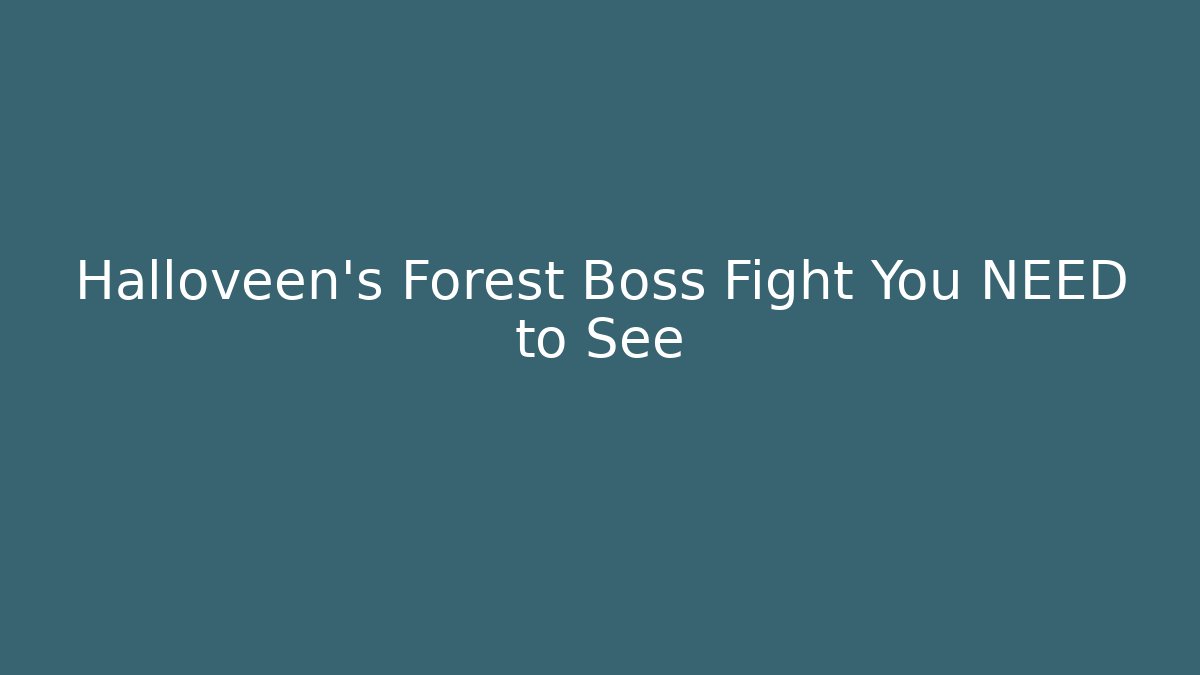 Halloveen's Forest Boss Fight You NEED to See - Critter Realm