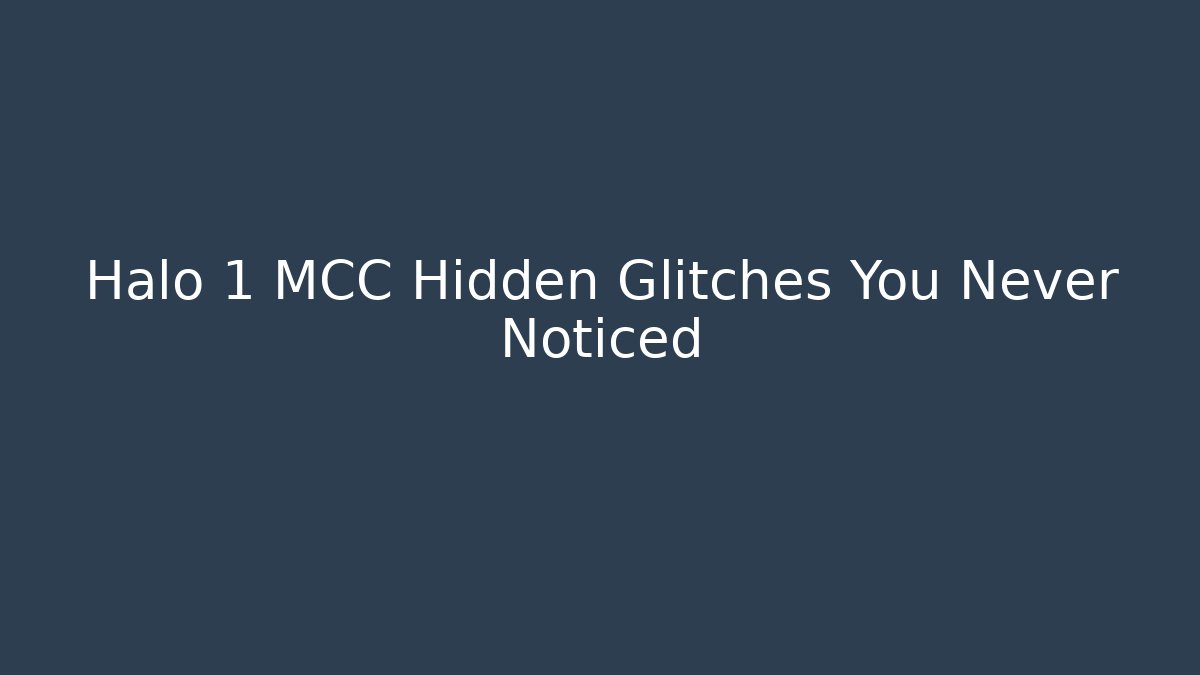 Halo 1 MCC Hidden Glitches You Never Noticed - Critter Realm