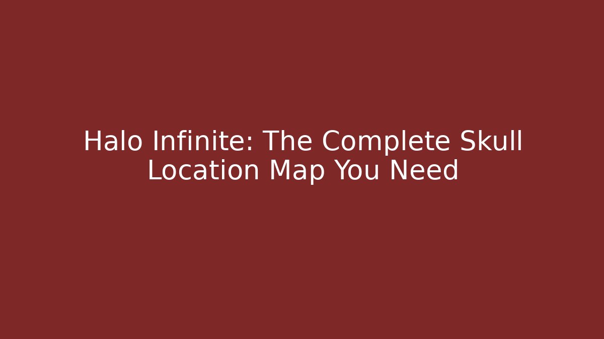 Halo Infinite: The Complete Skull Location Map You Need