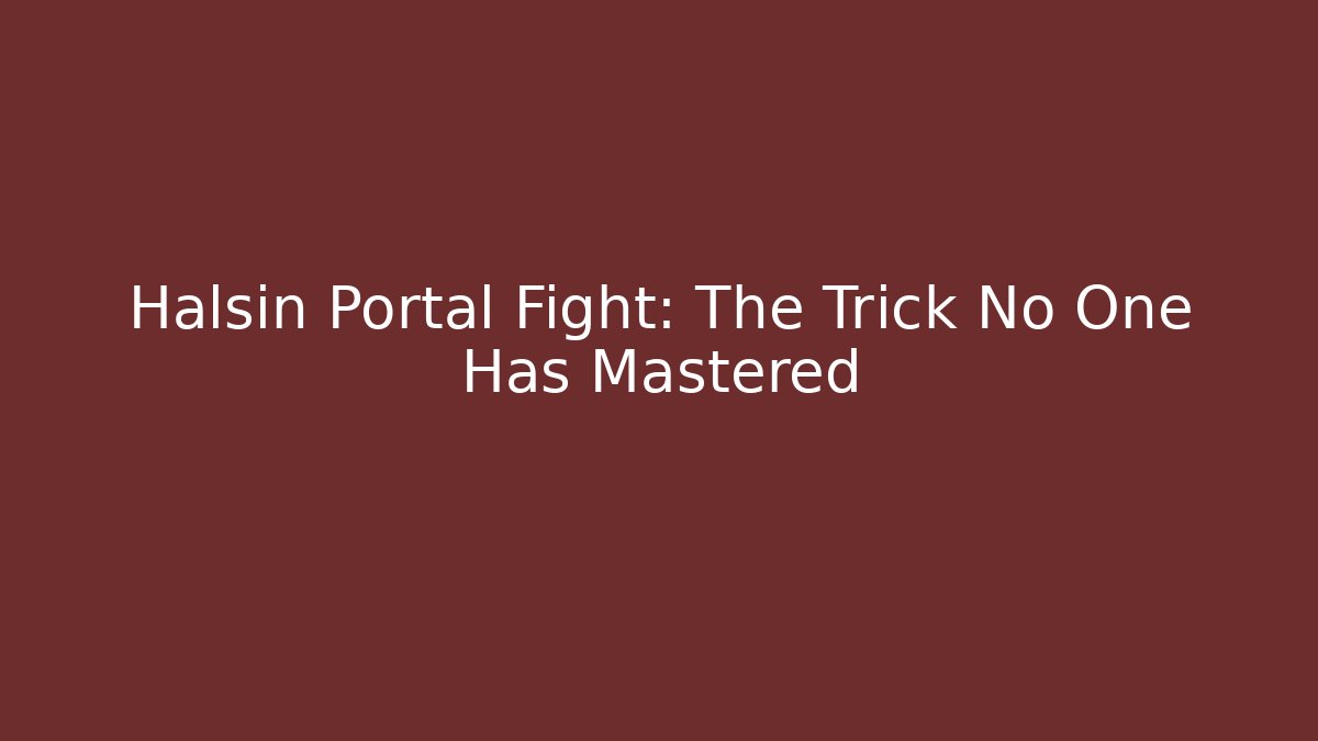 Halsin Portal Fight: The Trick No One Has Mastered