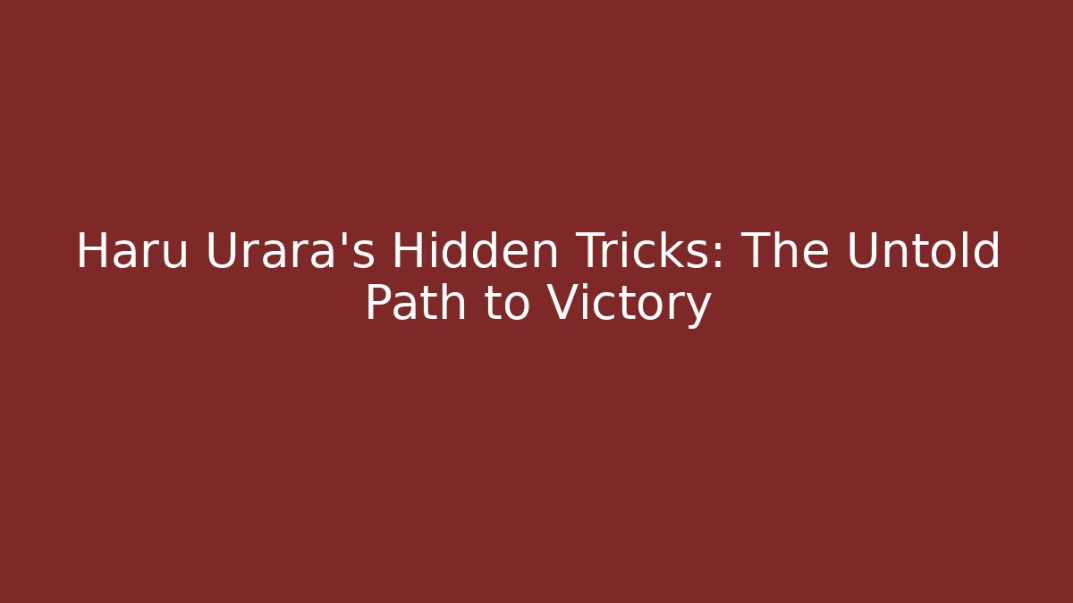 Haru Urara's Hidden Tricks: The Untold Path to Victory - Critter Realm