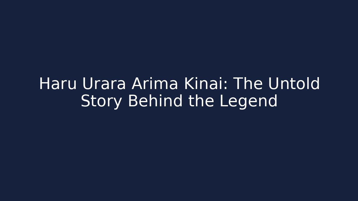 Haru Urara Arima Kinai: The Untold Story Behind the Legend