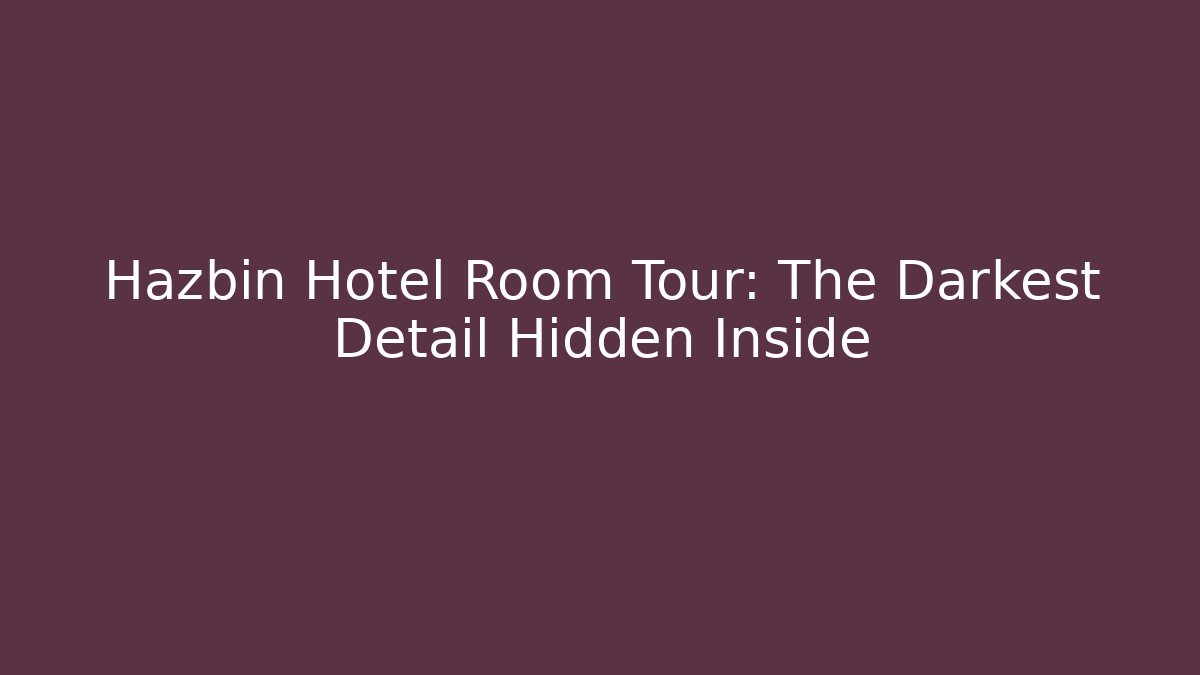 Hazbin Hotel Room Tour: The Darkest Detail Hidden Inside