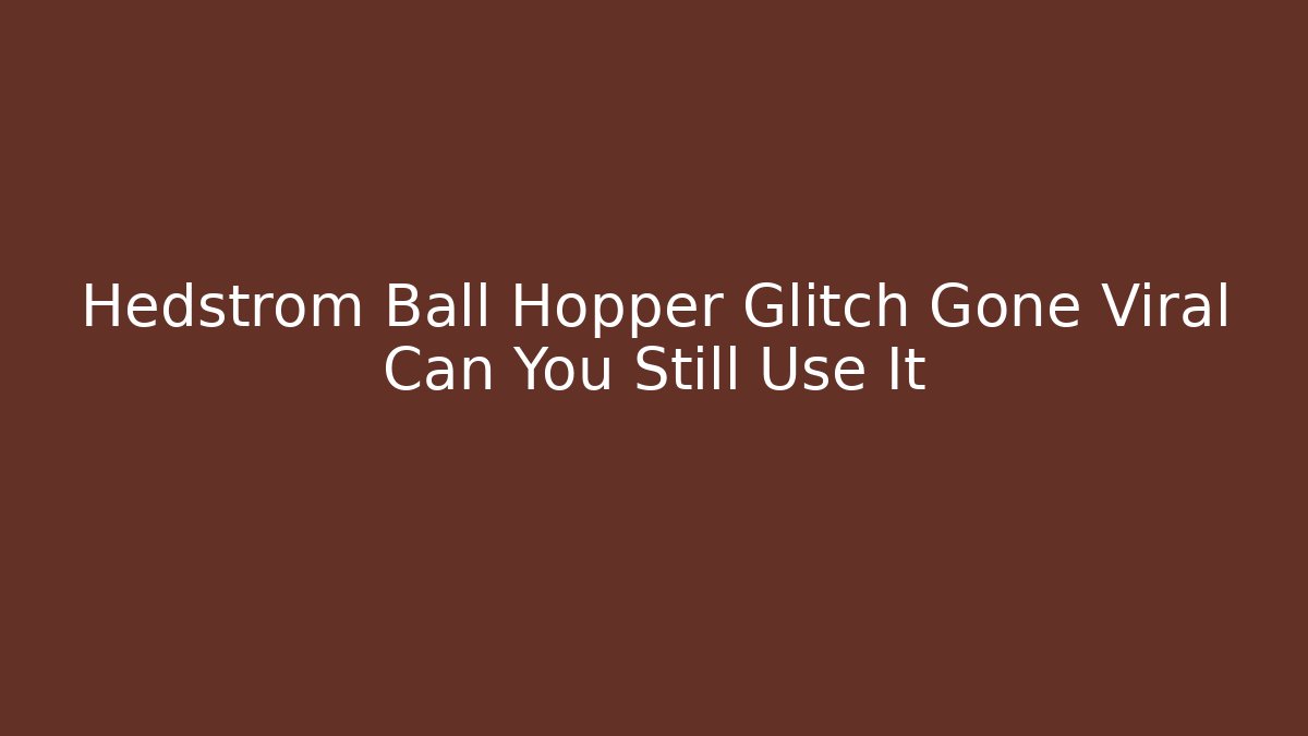 Hedstrom Ball Hopper Glitch Gone Viral Can You Still Use It