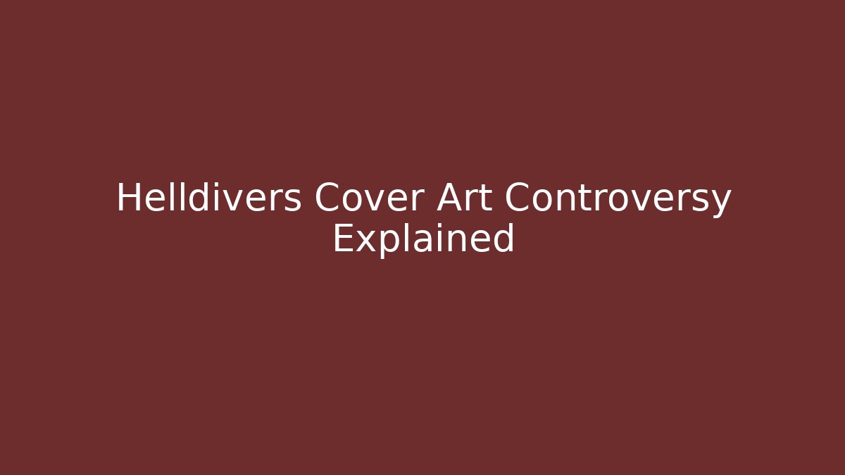 Helldivers Cover Art Controversy Explained - Critter Realm