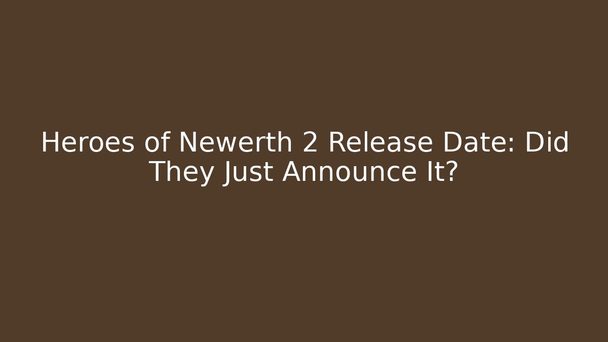 Heroes of Newerth 2 Release Date: Did They Just Announce It?