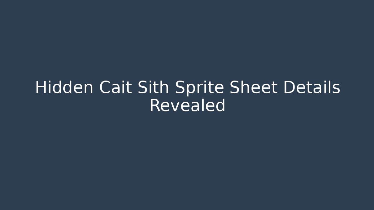 Hidden Cait Sith Sprite Sheet Details Revealed - Critter Realm