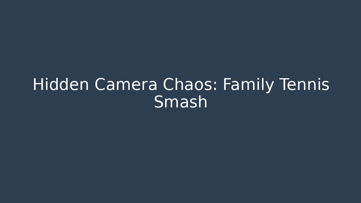 Hidden Camera Chaos: Family Tennis Smash