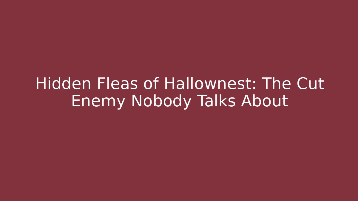 Hidden Fleas of Hallownest: The Cut Enemy Nobody Talks About