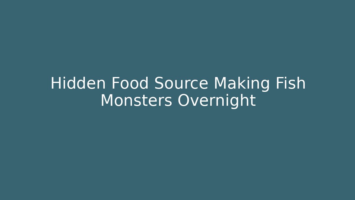 Hidden Food Source Making Fish Monsters Overnight