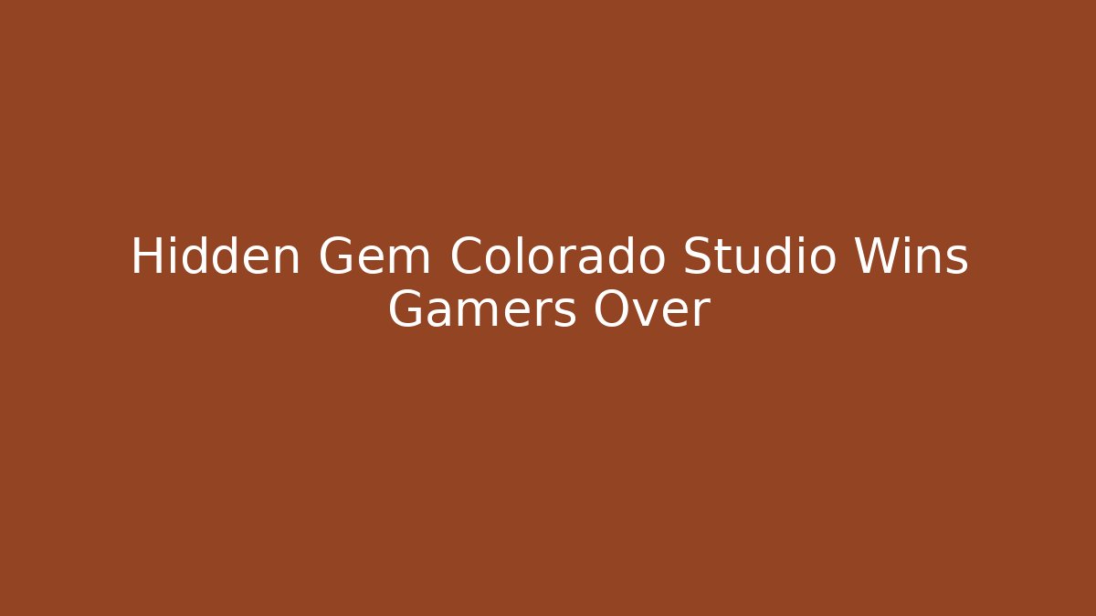 Hidden Gem Colorado Studio Wins Gamers Over - Critter Realm