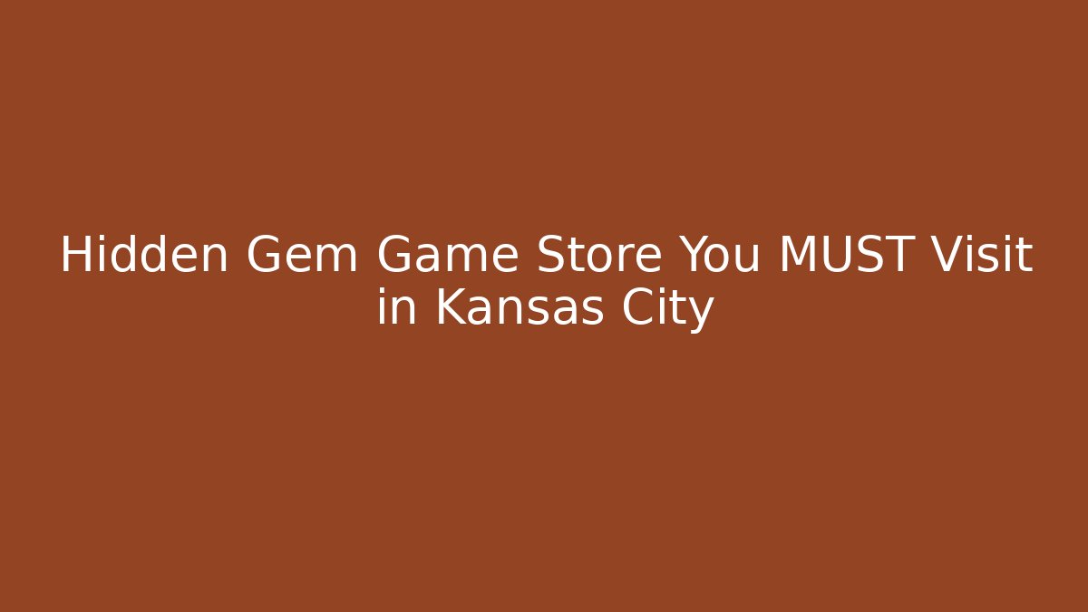 Hidden Gem Game Store You MUST Visit in Kansas City - Critter Realm