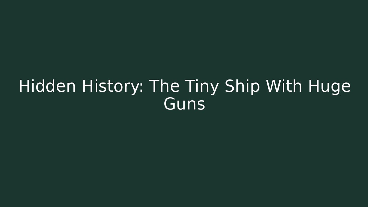 Hidden History: The Tiny Ship With Huge Guns