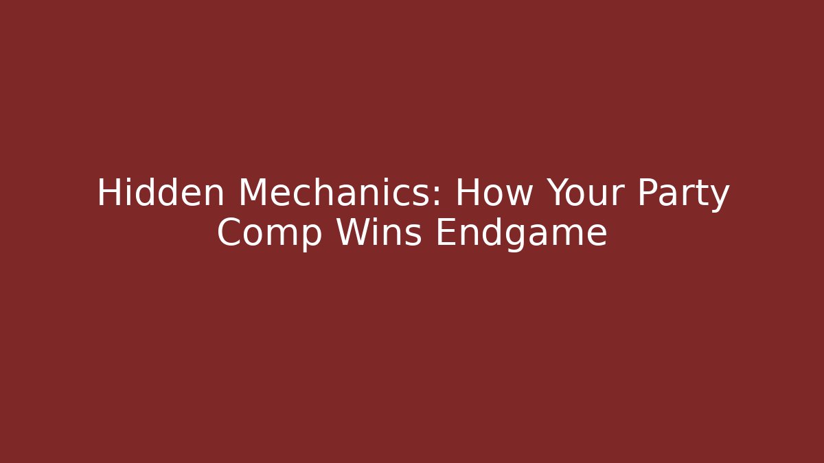 Hidden Mechanics: How Your Party Comp Wins Endgame