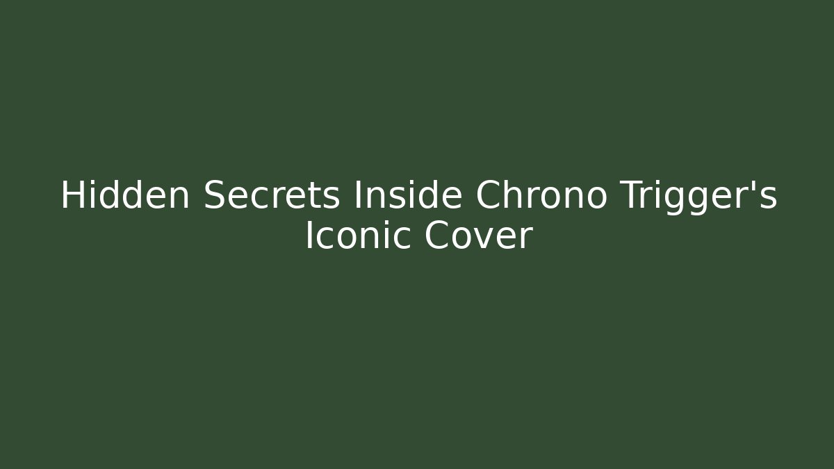 Hidden Secrets Inside Chrono Trigger’s Iconic Cover - Critter Realm