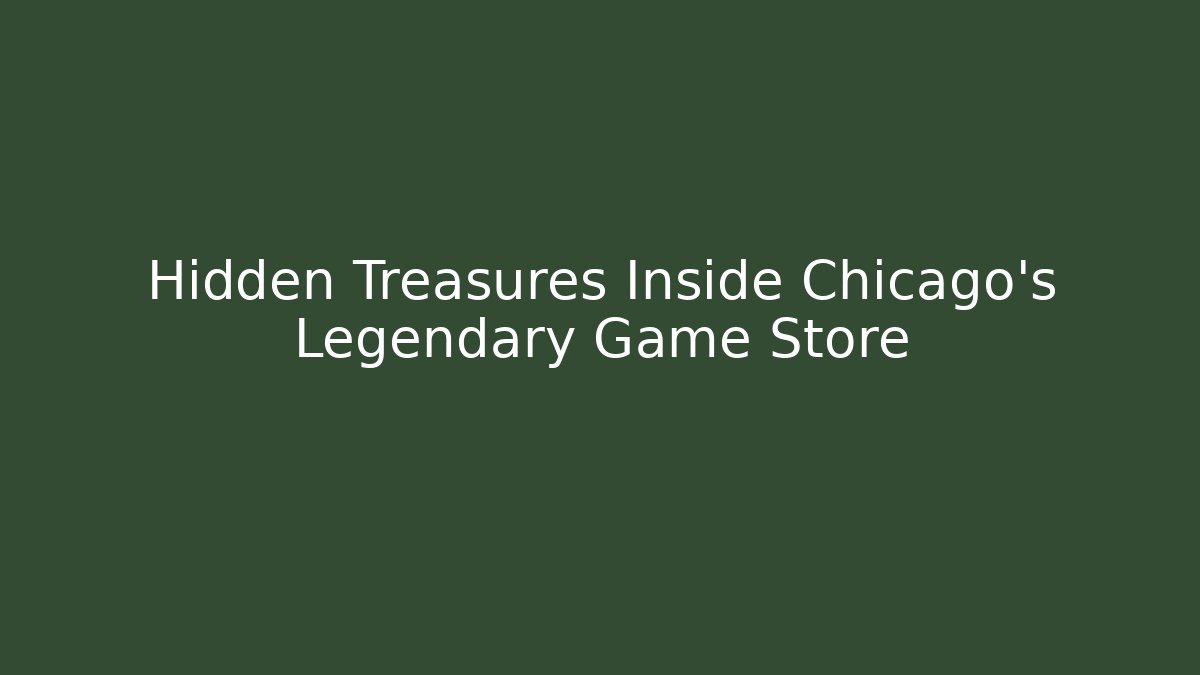 Hidden Treasures Inside Chicago's Legendary Game Store - Critter Realm
