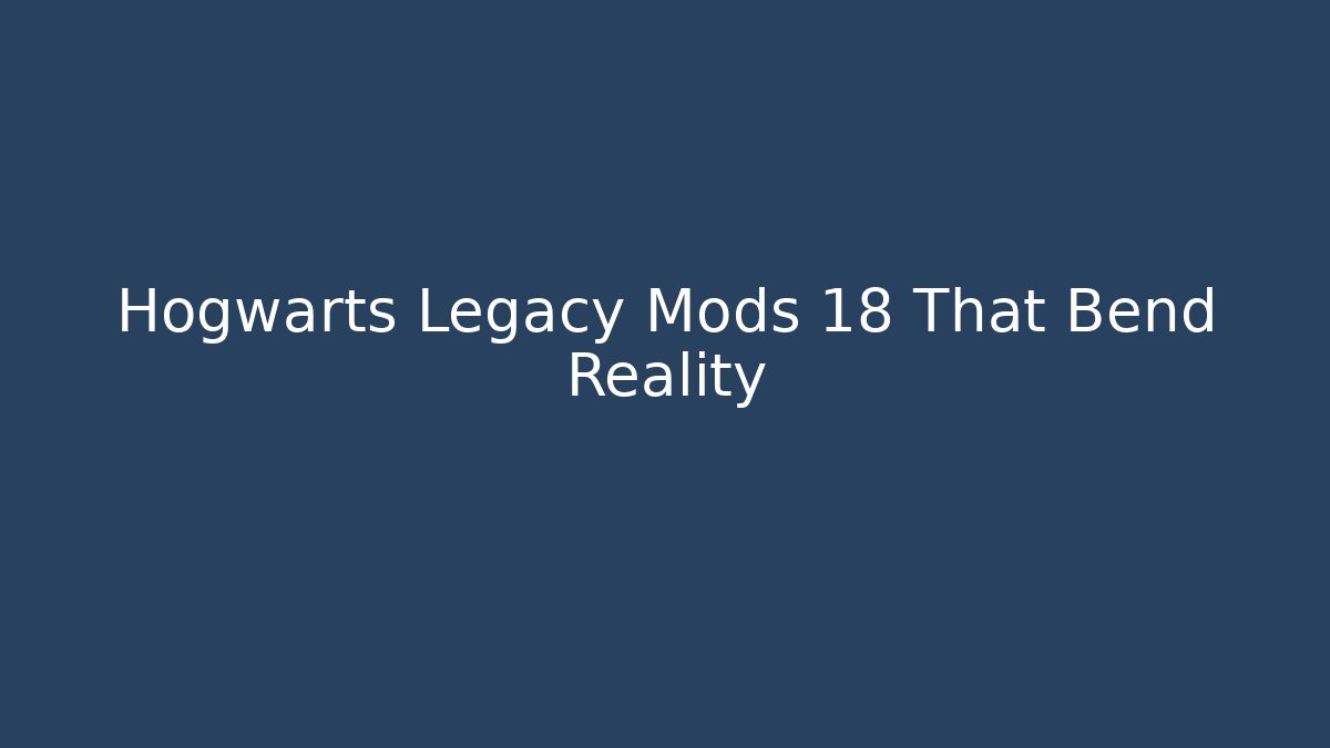 Hogwarts Legacy Mods 18 That Bend Reality - Critter Realm