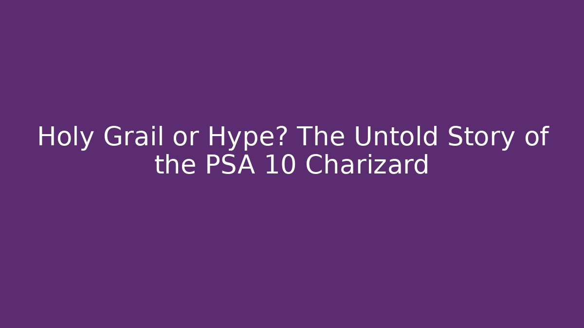 Holy Grail or Hype? The Untold Story of the PSA 10 Charizard