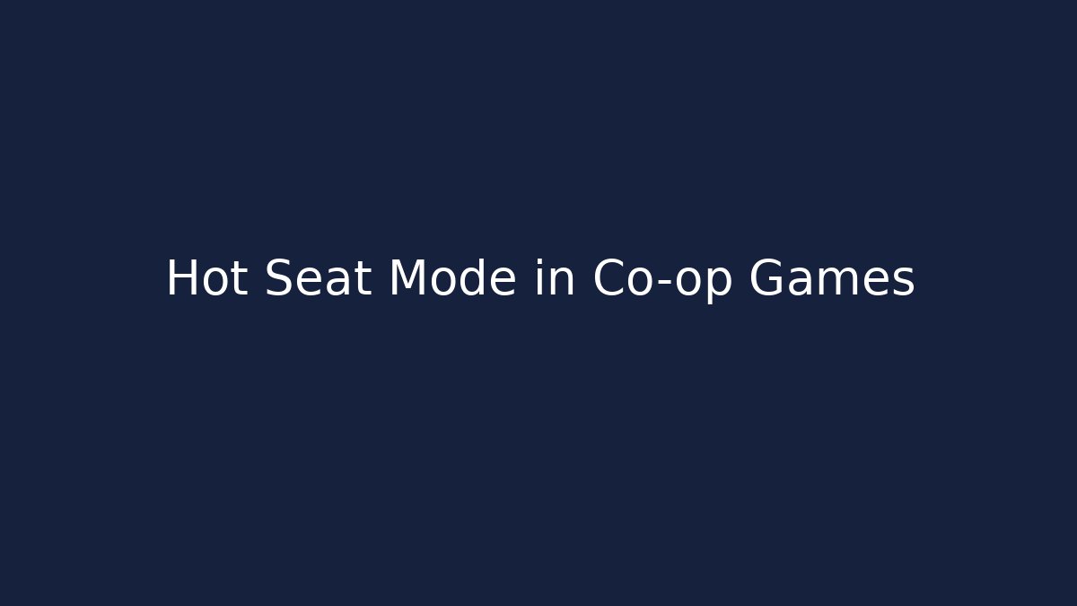 Hot Seat Mode in Co-op Games - Critter Realm
