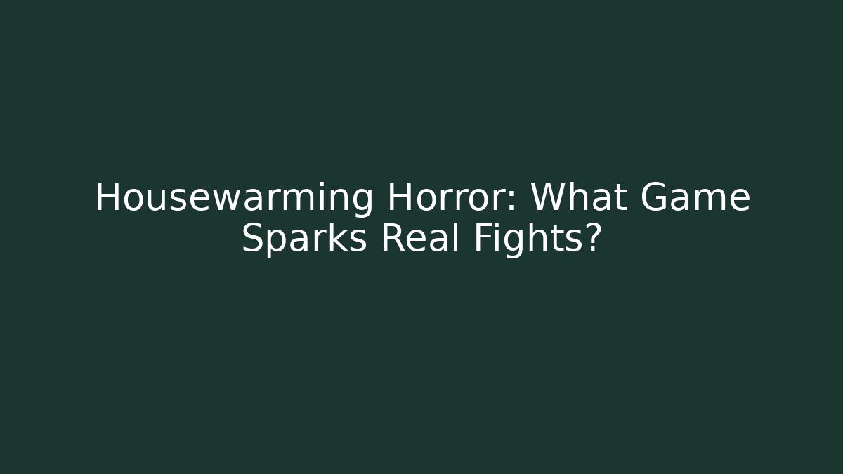 Housewarming Horror: What Game Sparks Real Fights?