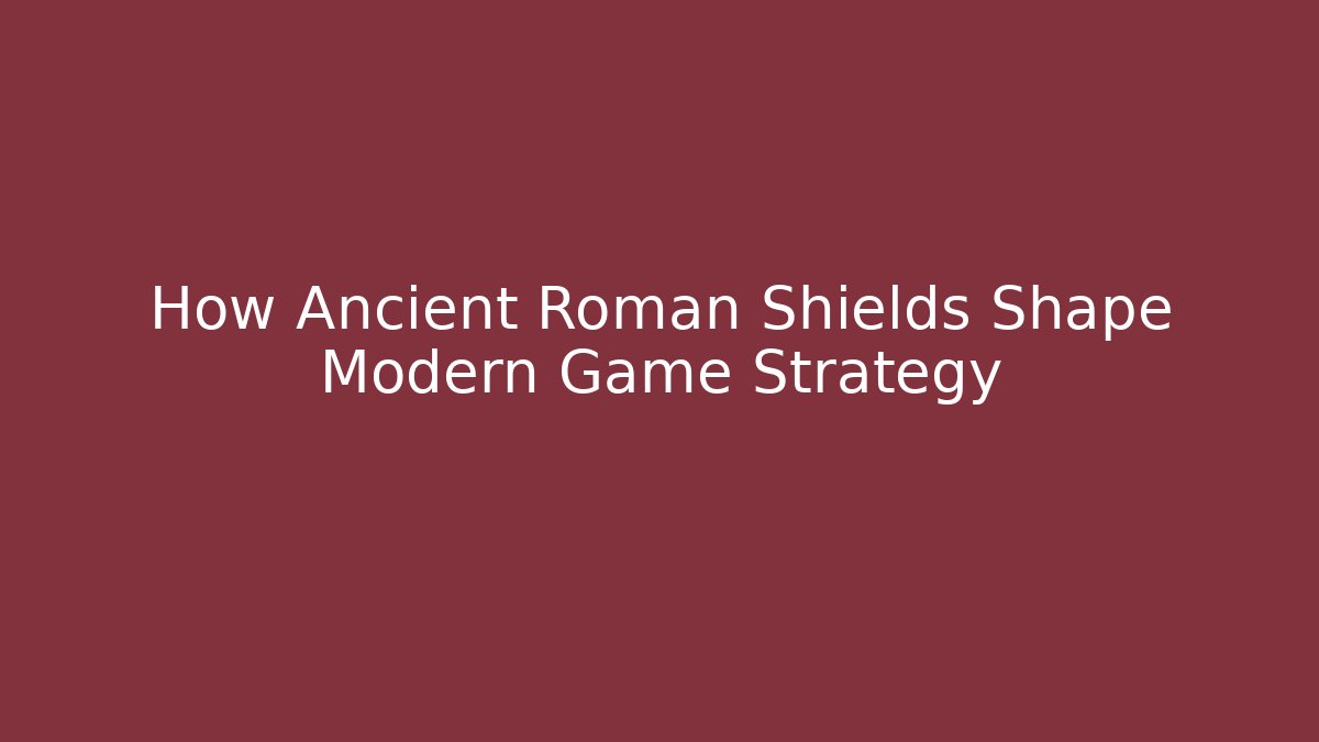 How Ancient Roman Shields Shape Modern Game Strategy