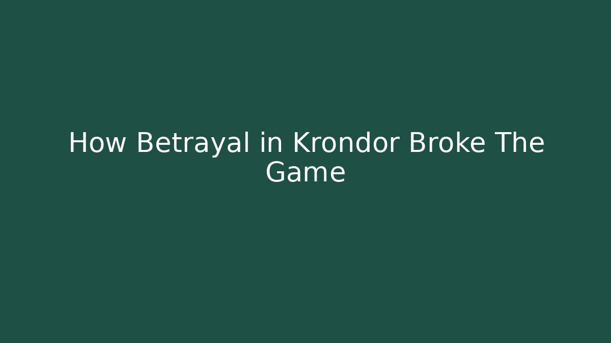 How Betrayal in Krondor Broke The Game