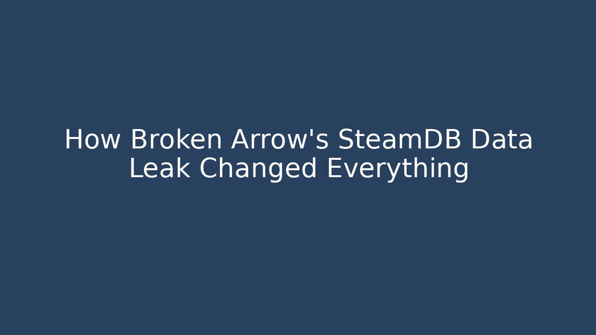 How Broken Arrow's SteamDB Data Leak Changed Everything