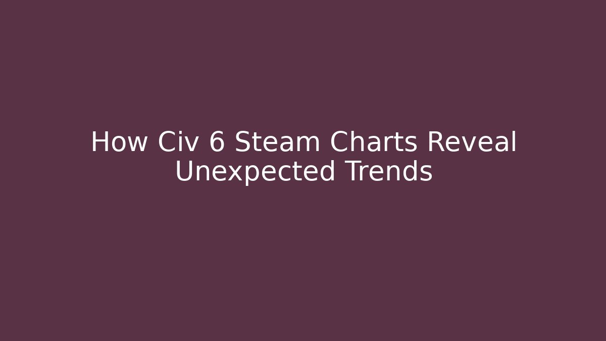 How Civ 6 Steam Charts Reveal Unexpected Trends - Critter Realm