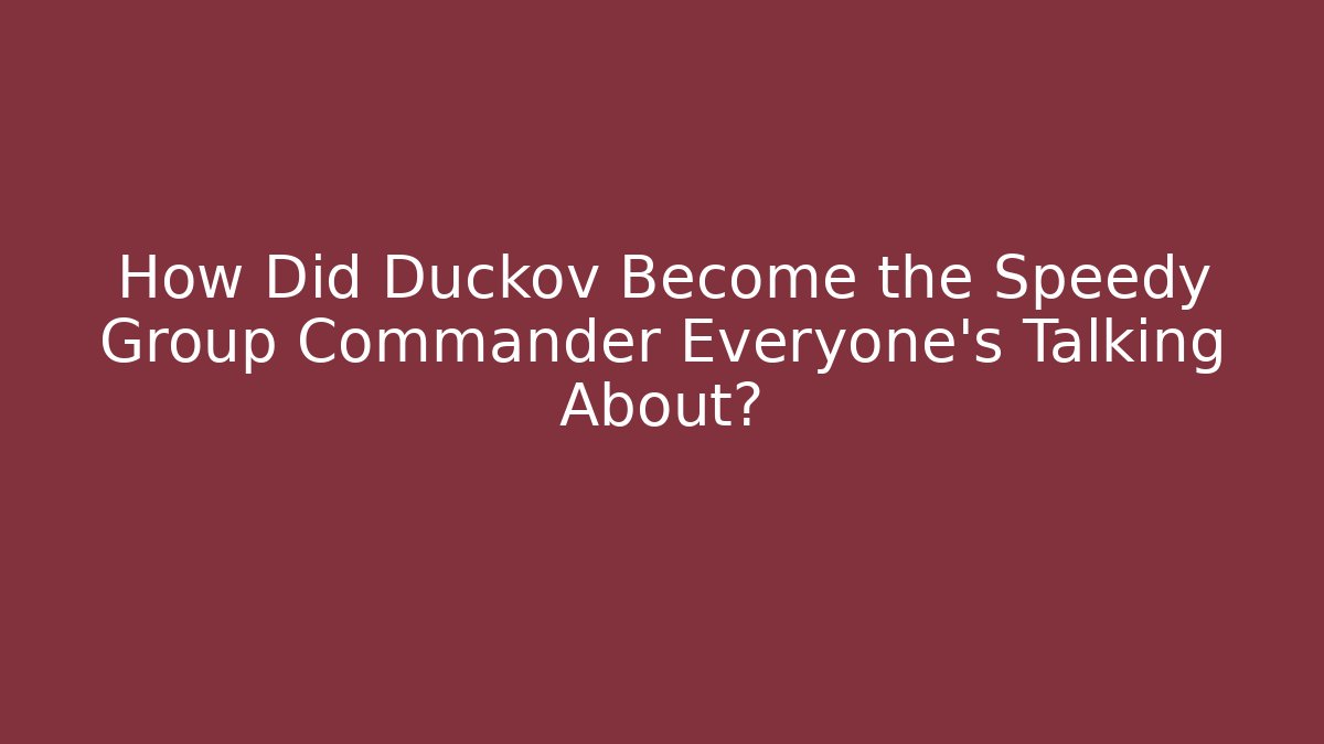 How Did Duckov Become the Speedy Group Commander Everyone’s Talking About?
