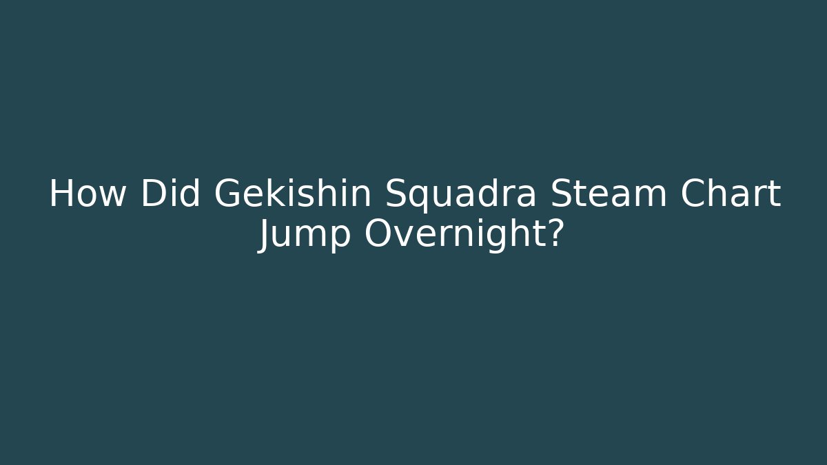 How Did Gekishin Squadra Steam Chart Jump Overnight? - Critter Realm