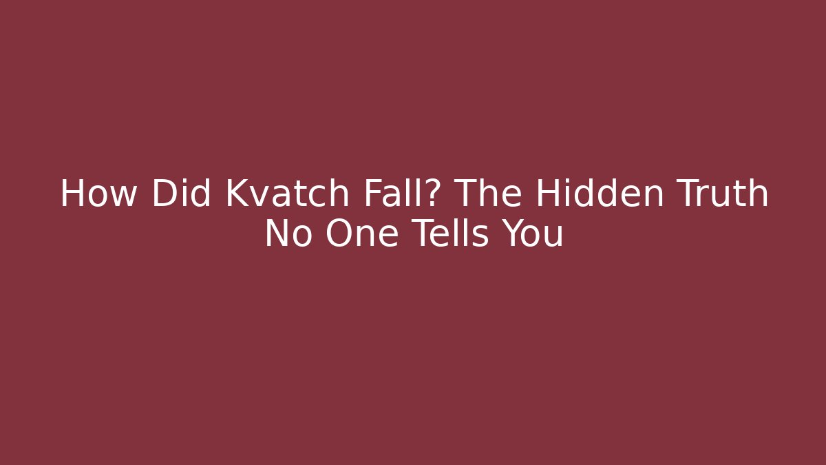 How Did Kvatch Fall? The Hidden Truth No One Tells You - Critter Realm