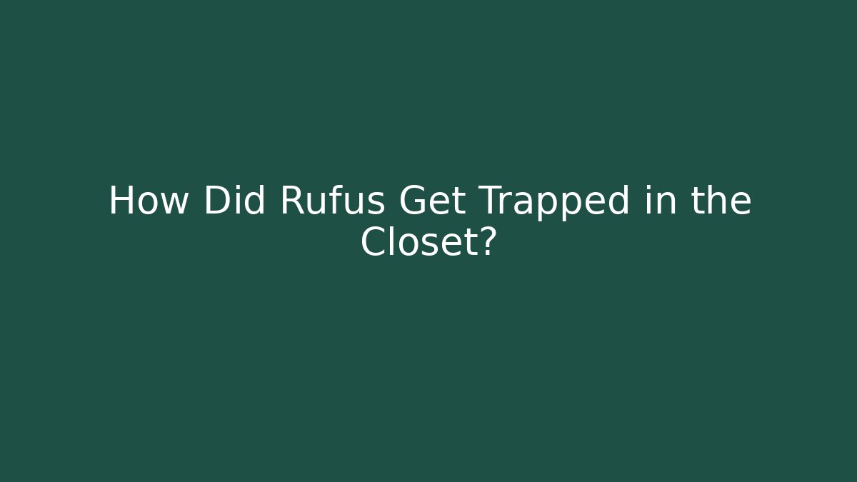 How Did Rufus Get Trapped in the Closet?