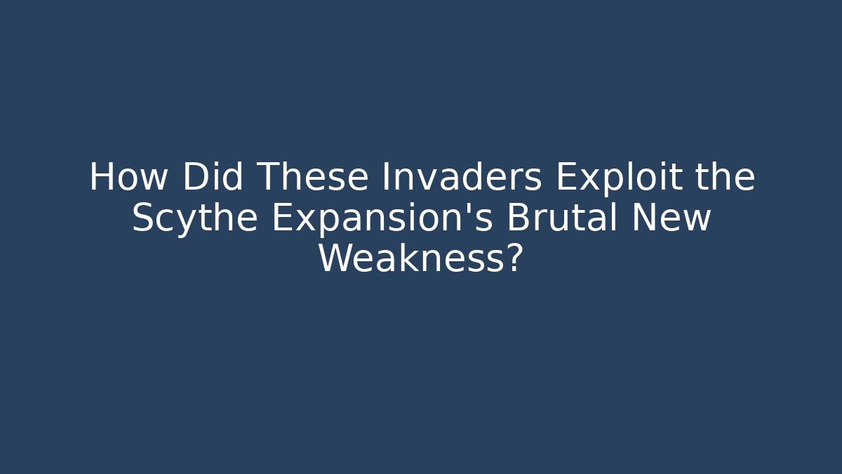 How Did These Invaders Exploit the Scythe Expansion's Brutal New Weakness? - Critter Realm