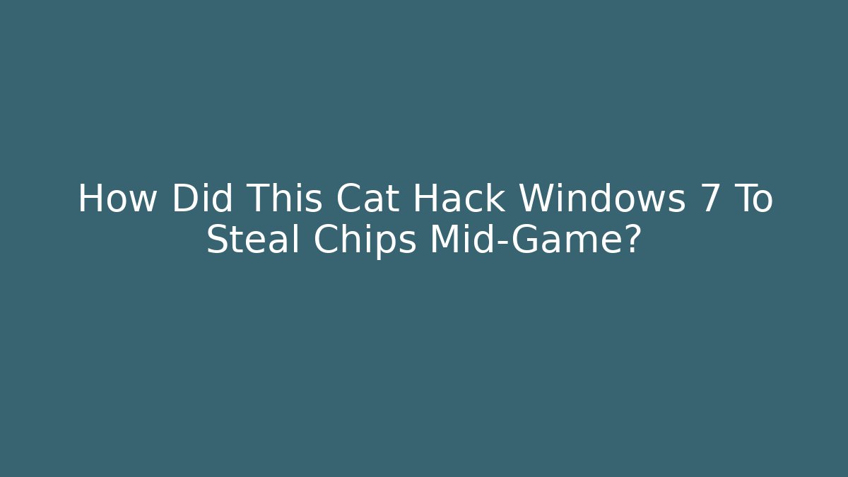 How Did This Cat Hack Windows 7 To Steal Chips Mid-Game?