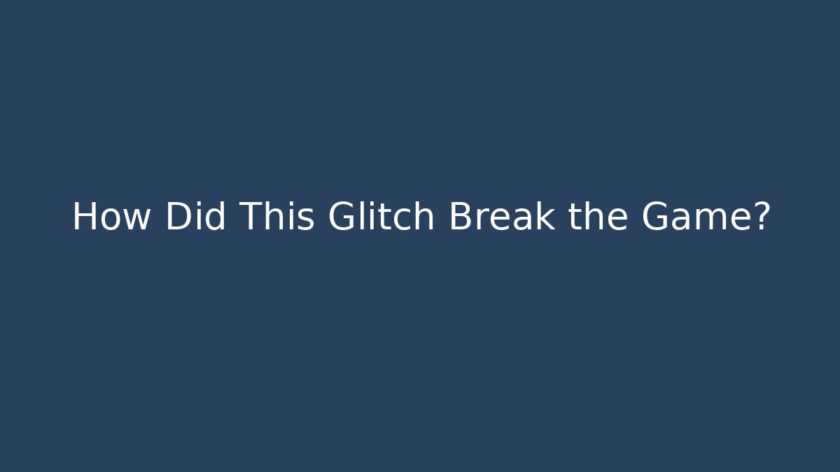 How Did This Glitch Break the Game? - Critter Realm