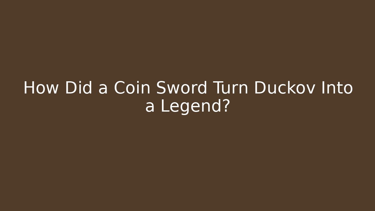 How Did a Coin Sword Turn Duckov Into a Legend?