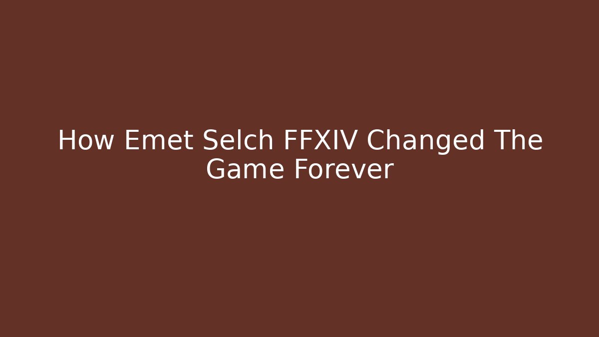 How Emet Selch FFXIV Changed The Game Forever - Critter Realm