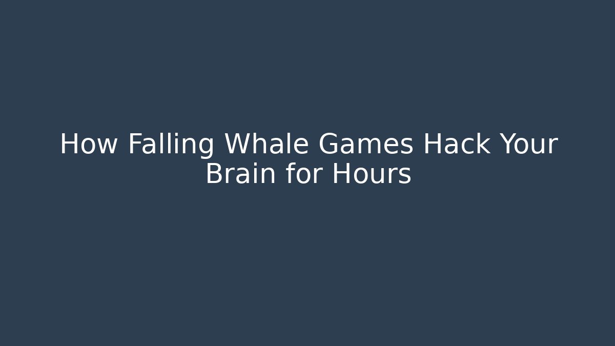 How Falling Whale Games Hack Your Brain for Hours - Critter Realm